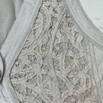 Coldwater Creek Lagenlook Taupe Beige Linen Cotton Crochet Vest Sz 10 Photo 7