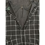 Ralph Lauren Lauren  Black/White Check Print‎ Keyhole 3/4 Sleeve Zip Lined Size 8 Photo 5