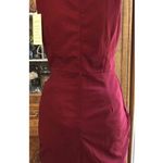 NWT Manydress Cranberry Sleeveless V Neck Faux Wrap Bodycon Dress Womens Small Photo 2