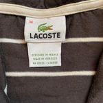 Lacoste Vintage brown striped long sleeve shirt Photo 7