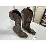 Womans Rollda Collection Pullon Midcalf Western Boots 6 Brown Embroidered Nwd Photo 2