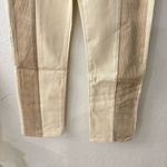 Tractr Two Tone Texture Tan Cream Corduroy Denim Straight Leg Jeans Size 2 Photo 1