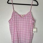 a.n.a NWT  Pink Plaid Spaghetti Strap Camisole Top sz XL Photo 0