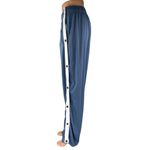 Deyeek Tear Away Mens Blue Split Snap Button Wide Leg Athletic Sweatpants Sz XXL Photo 2