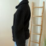 Topshop Black Borg Zip Up Black Teddy Jacket Womens US 4 Photo 4