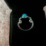 Beautiful Stainless Steel Bohemian Faux Turquoise and Silver Ring Size 7 Blue Photo 1