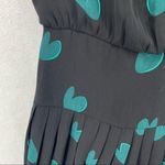 Loft Heart Print Chiffon Pleated Sleeveless Dress Photo 3