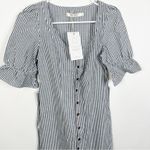 Christy Dawn NEW The Lennon Dress in Pewter Stripe Short Sleeve Midi Length XS Photo 6