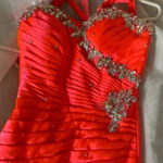 Mori Lee 𝅺 Coral Pink Prom Dress Photo 4