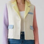 Endless Rose NEW Anthropologie  Cropped Color Block Blazer Size S Photo 0