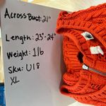 Anthropologie  Moth Open Knit Zipper Back Sweater Orange Size XL Photo 8