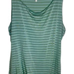 Armani Collezioni  Green Blue Mint Striped Womens Tank Top Blouse‎ 40 US 8 Photo 0