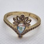 Fragrant Jewels Nutcracker Collection Aurora Borealis & Clear Rhinestone Ring Photo 4