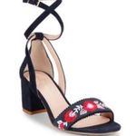Kate Spade  Watson Floral Embroidered Block Heel Suede Sandals Photo 8