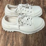 Torrid  Chunky Lug sole Lace Up Canvas Sneakers, white, size 7.5WW Photo 3