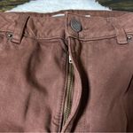 Garage Denim Brown Street Wide Leg Raw Hem Jeans Photo 4