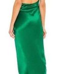 Amanda Uprichard 100% Silk Samba Gown In Dark Green Photo 1