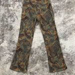 TALUSA ROSE Vintage 90s Tan Blue Paisley Dropped Waist Low Rise Wide Leg Pants Multiple Photo 5