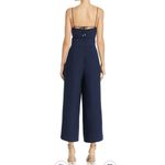C/MEO COLLECTIVE  spaghetti strap silk detail jumpsuit size large navy Photo 1