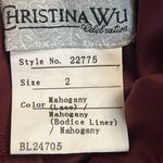 Christina Wu  burgundy lace and chiffon formal dress nwot Photo 7