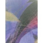 ZARA  Y2K Ruched Sheer Mesh Dress Medium Abstract Purple Pink Black Long Sleeve Photo 14