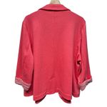 Skies Are Blue  Curvy Women 2x Open Front‎ Blazer Cuffed 3/4 Sleeve Pink Office Photo 1