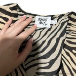 Princess Polly Zebra Cropped Wrap Top Photo 1