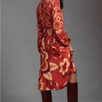 Farm Rio  Long-Sleeve V-Neck Floral Midi Shirt Dress | Fall Boho Style Size S NWT Photo 2