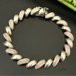 Vintage MILOR Italy 925 Italian Sterling Silver San Marco Link 7.5” Bracelet 21g Photo 0