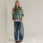 Free People  Trading Up Striped Polo S in Grey Combo Photo 7