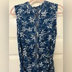 Soft Surroundings Nahla Blue Floral Batik Jumpsuit Size L Photo 5