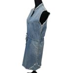 joe's jeans  Denim Chambray Embroidered Sleeveless‎ Dress Size Medium Photo 2