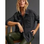 Anthropologie  Black Eamon Shirt Jacket Photo 0