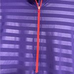 Nike  Dri-Fit Purple Striped Quarter-Zip Pullover Photo 1