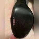 Miu Miu Italian, gray/black brogue leather pumps with ruffle heels; size 40.5 Photo 6