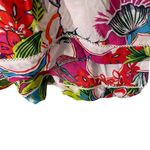Anthropologie Willow Floral Mini Dress Pink White Red size small Hawaiian Print Photo 3