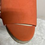 Katherine Kelly Lena wedge Leather Sandals Orange Size 9 Photo 5