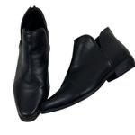 Hot Tomato Ankle Boots Womens 8 Black Faux Leather Cutout Zip Minimalist Classic Photo 1