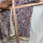 Indigo Rose XL Floral Kimono Cardigan Lace Trim Boho Fest Hippie Cottage Spring Purple Photo 6