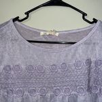 Living Doll  size 2X women’s lavender knit pullover top long sleeve crochet trim Photo 2