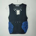 ZARA MIXED CROCHET KNIT VEST size S Photo 2