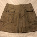 J.Crew  Bronze Shimmer Cargo Front Pleated Skirt Photo 0
