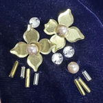 ASOS  Mini Wrap Velvet Dress Blue US 6 Floral 3D Embellishments Baby Doll Dainty Photo 1