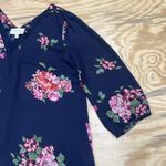 Skies Are Blue Anthropologie  Floral Blouse Top Blue Size XL Cottage Romantic Photo 6