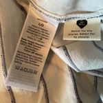 Madewell White / Blue Striped  Flowy Short Sleeve Top Photo 5