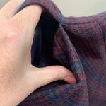 Carriage Court Vintage Wool Blend Burgundy/Navy/Brown Plaid Pencil Skirt Red Size 26 Photo 6