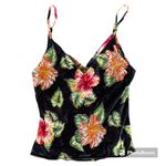 Le Superbe Black Velvet Floral Print Camisole Size 4 NWT Photo 0