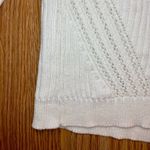 Garnet Hill  Sustainable Organic Cotton Knit White Sweater Womens XSmall Photo 5