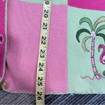 Vintage Y2K Neon Pink Green Checkered Graphic Button Down Top Cardigan Sz Large Photo 10