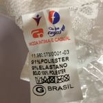 Massam Size Large White Lace Trim Underwire Bra Made in Brazil New with Tag Photo 5